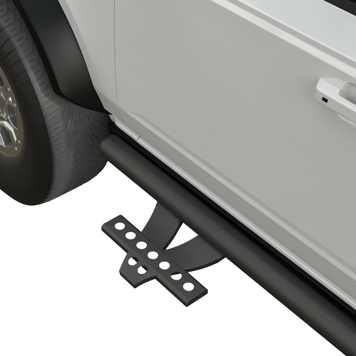 Vanguard Black Powdercoat Side Steps & Running Boards Side Steps Running Board for 2021-2024 ford bronco nan