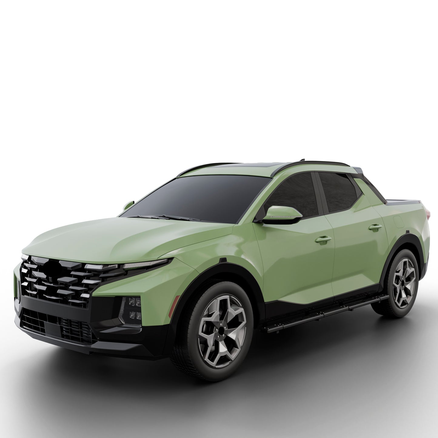 Vanguard Black Powdercoat Side Steps & Running Boards Side Steps Running Board for 2022-2024 hyundai santa cruz nan