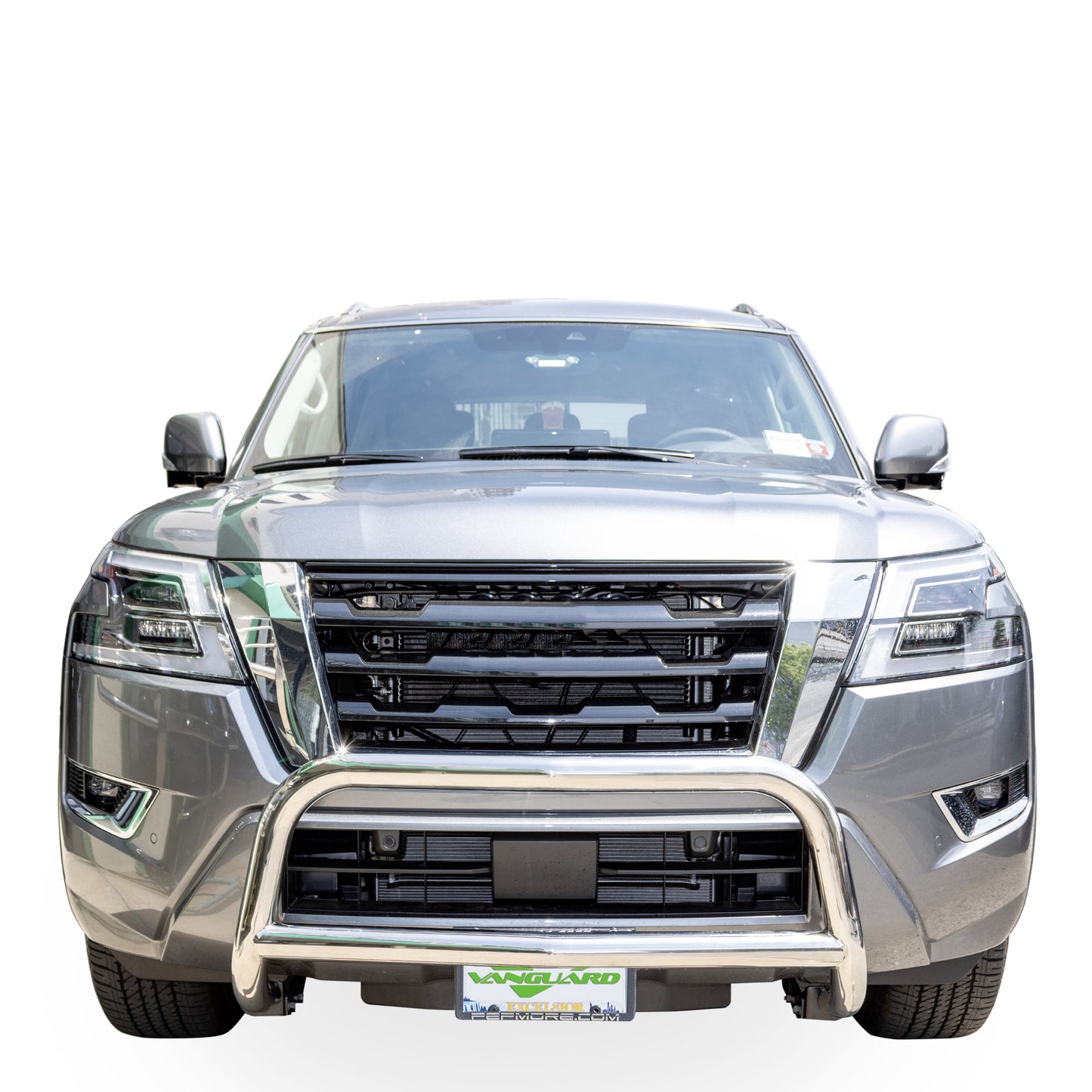 Vanguard Stainless Steel Front Guards Bull Bars Bumper Guard for 2014-2024 infiniti qx80 nan
