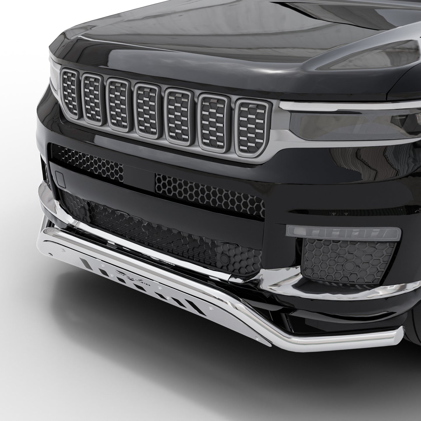 Vanguard Stainless Steel Front Guards Front Runners Bumper Guard for 2021-2024 jeep grand cherokee l nan
