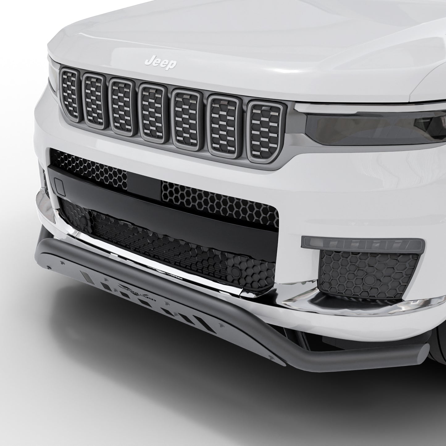Vanguard Black Powdercoat Front Guards Front Runners Bumper Guard for 2022-2024 jeep grand cherokee nan