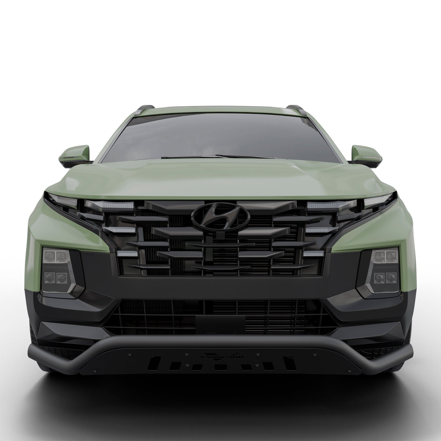 Vanguard Black Powdercoat Front Guards Front Runners Bumper Guard for 2022-2024 hyundai santa cruz nan