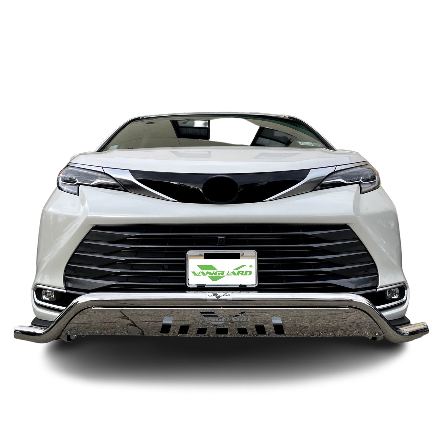 Vanguard Stainless Steel Front Guards Front Runners Bumper Guard for 2021-2025 toyota sienna nan
