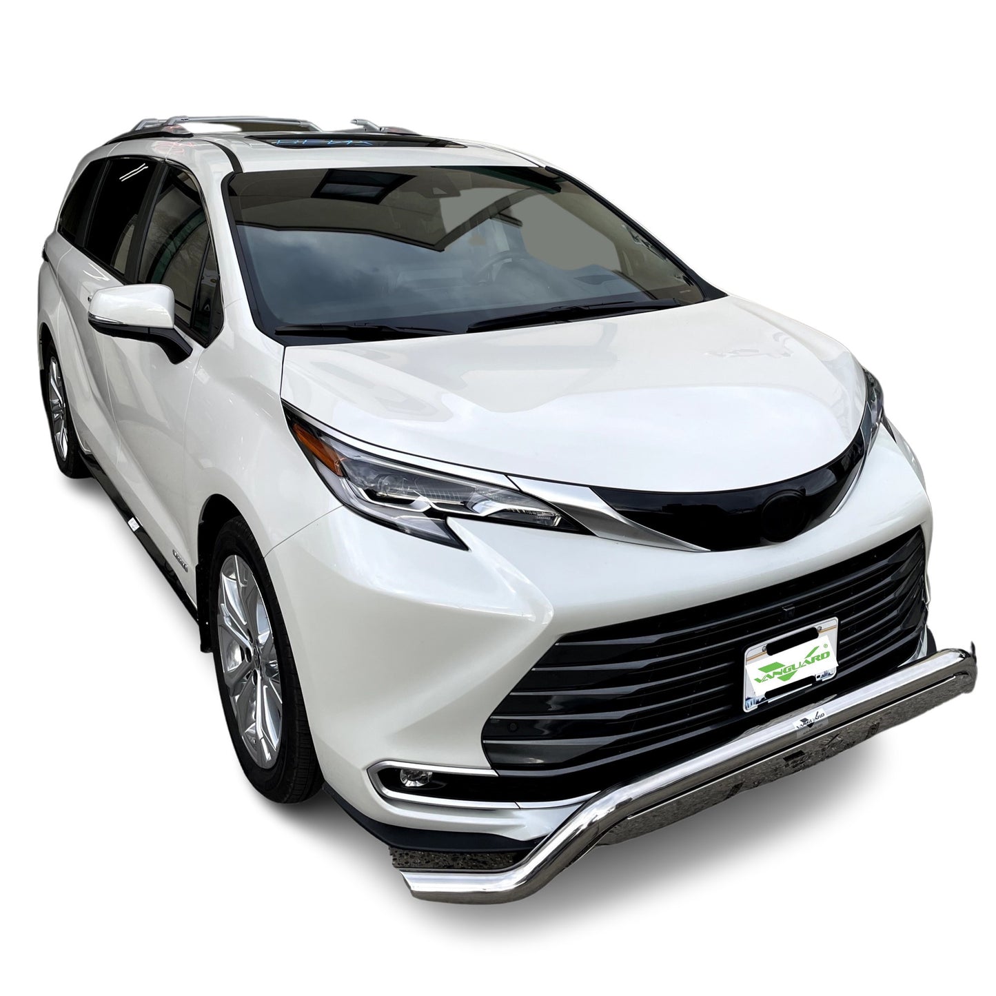 Vanguard Stainless Steel Front Guards Front Runners Bumper Guard for 2021-2025 toyota sienna nan