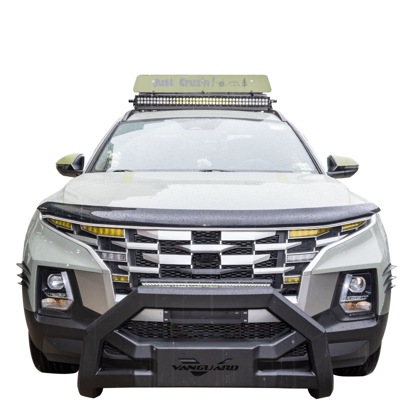 Vanguard Black Powdercoat Front Guards Bull Bars Bumper Guard for 2022-2024 hyundai santa cruz nan
