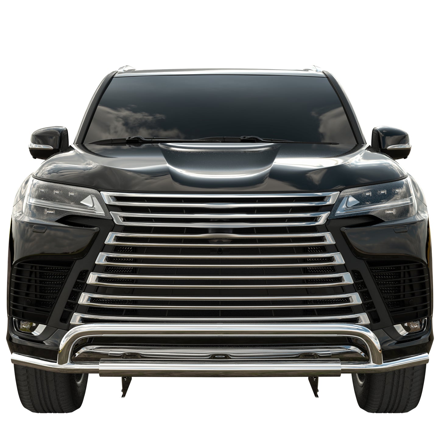 Vanguard Stainless Steel Front Guards Front Runners Bumper Guard for 2022-2024 lexus lx600 nan