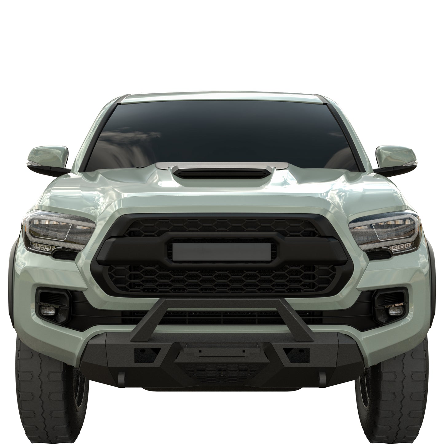 Vanguard Black Powdercoat Heavy Duty Bumpers And Grilles Front Bumpers Bumper for 2015-2023 toyota tacoma nan