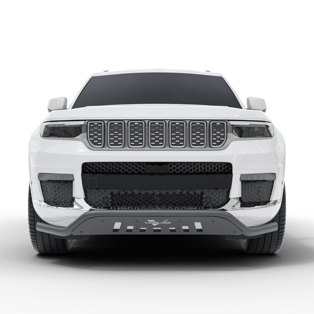 Vanguard Black Powdercoat Front Guards Front Runners Bumper Guard for 2021-2024 jeep grand cherokee l