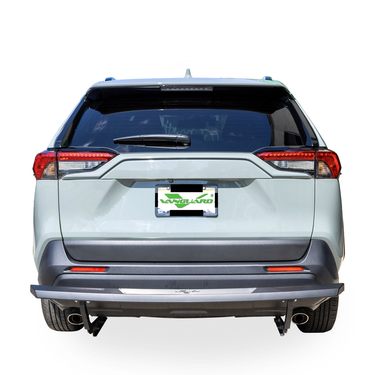 Vanguard Black Powdercoat Rear Guards Rear Bumper Guards Bumper Guard for 2019-2024 toyota rav4