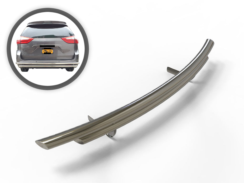 Vanguard Stainless Steel Rear Guards Rear Bumper Guards Bumper Guard for 2004-2020 toyota sienna