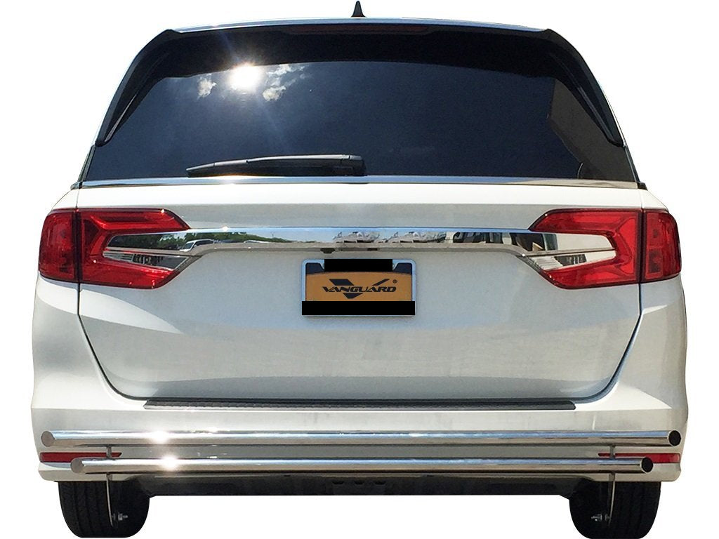 Vanguard Stainless Steel Rear Guards Rear Bumper Guards Bumper Guard for 2018-2024 honda odyssey