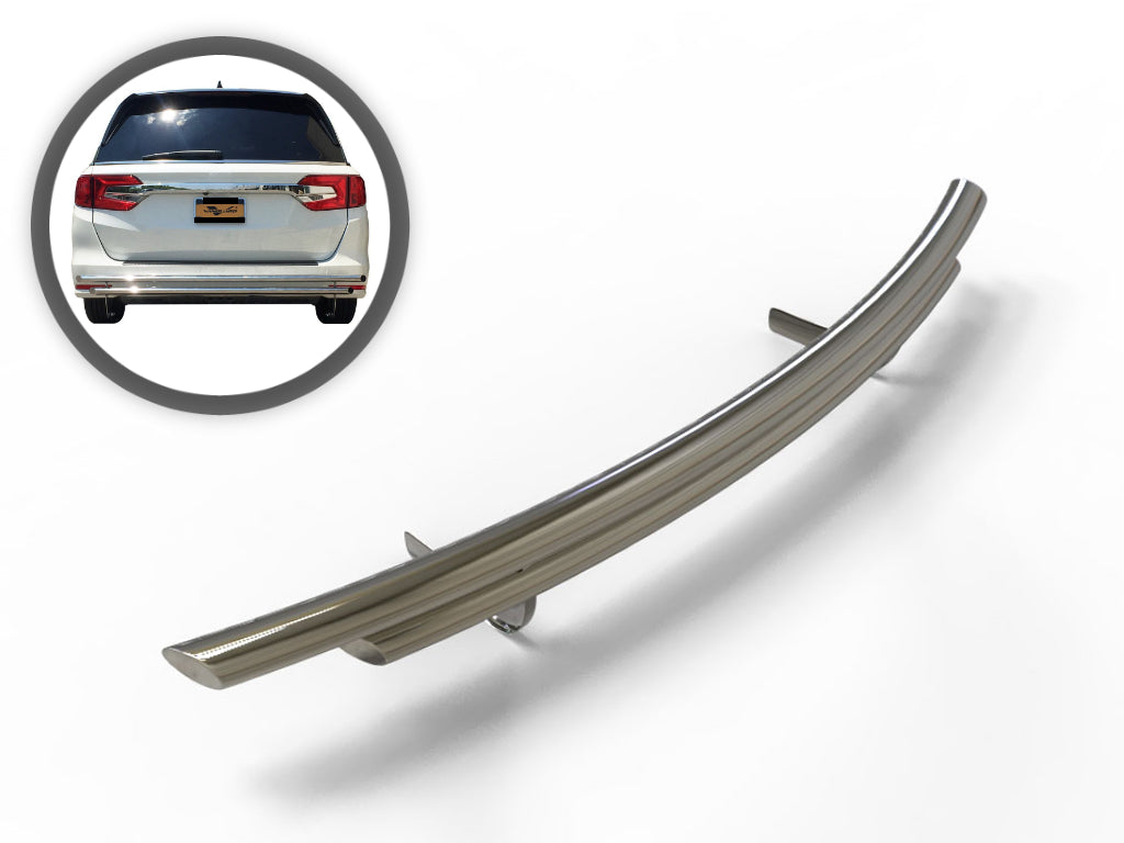 Vanguard Stainless Steel Rear Guards Rear Bumper Guards Bumper Guard for 2018-2024 honda odyssey