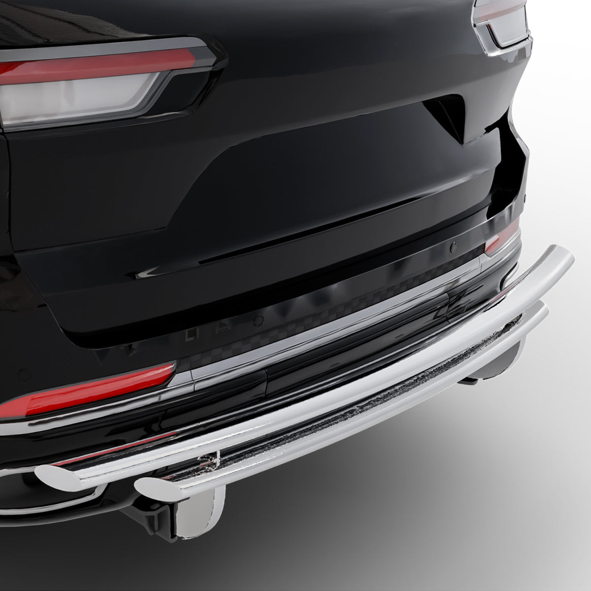 Vanguard Stainless Steel Rear Guards Rear Bumper Guards Bumper Guard for 2021-2024 jeep grand cherokee l
