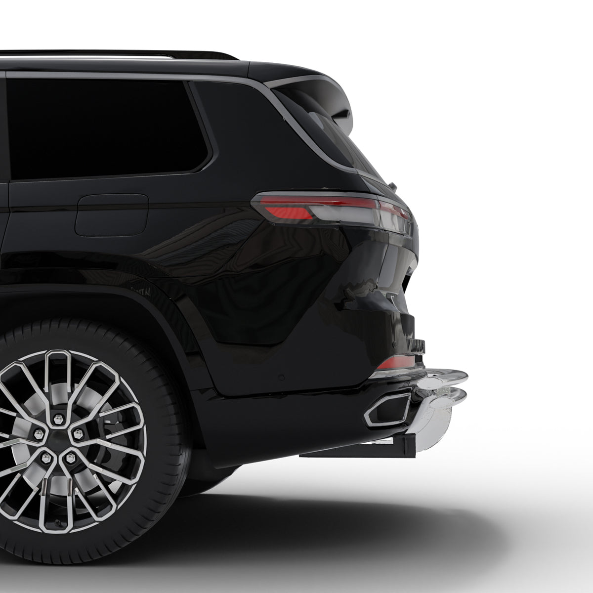 Vanguard Stainless Steel Rear Guards Rear Bumper Guards Bumper Guard for 2021-2024 jeep grand cherokee l