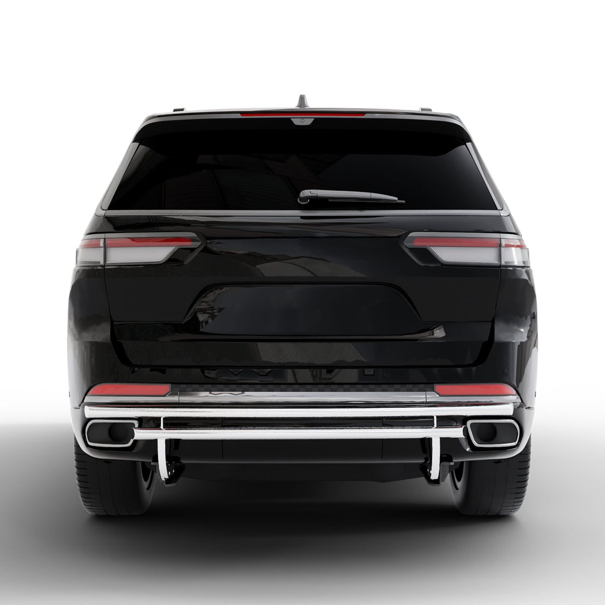 Vanguard Stainless Steel Rear Guards Rear Bumper Guards Bumper Guard for 2021-2024 jeep grand cherokee l