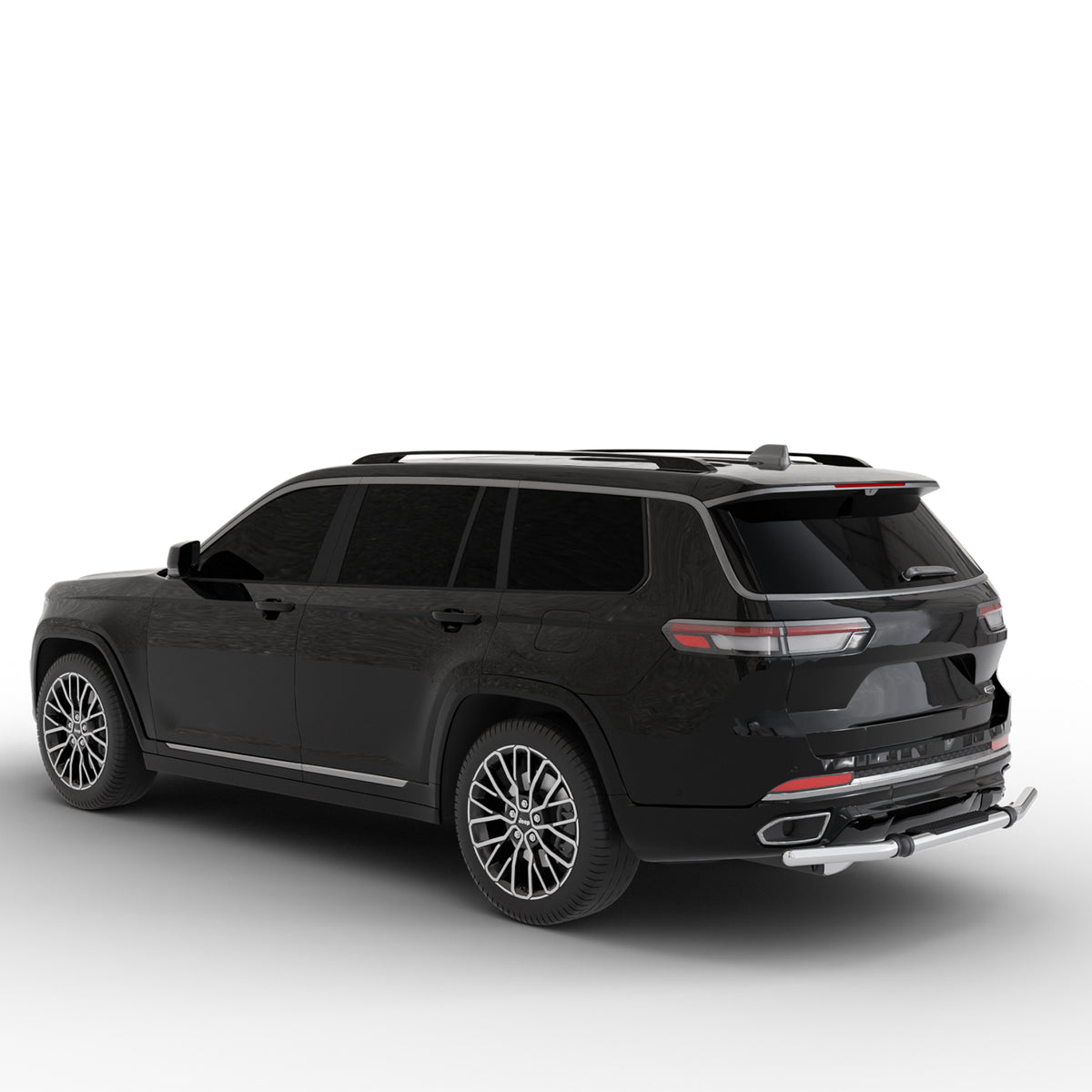 Vanguard Stainless Steel Rear Guards Rear Bumper Guards Bumper Guard for 2021-2024 jeep grand cherokee l