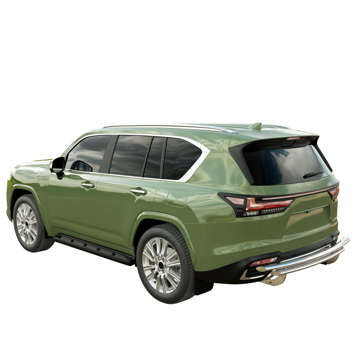 Vanguard Stainless Steel Rear Guards Rear Bumper Guards Bumper Guard for 2022-2024 lexus lx600