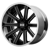 XD XD200 20X10 5X5.0 BLK MILL CHR LP -18MM Wheels