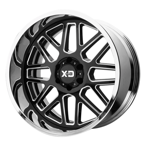 XD XD201 22X12 8X6.5 BLK MILL CHR LP -44MM Wheels