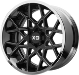 XD XD203 22X10 8X180 BLK MILL CHR LP -18MM Wheels