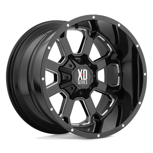 XD XD825 20X12 5X5.0/5.5 G-BLK MILL -44MM Wheels
