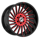 XF OFFROAD Black Machined Red XF-239 22x12 5x127/5x139.7 Wheels