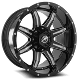 XF OFFROAD Gloss Black Milled XF-215 20x9 8x165.1/8x180 Wheels