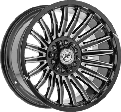 XF OFFROAD Gloss Black Milled XF-231 17x9 6x135/6x139.7 Wheels