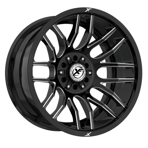 XF OFFROAD Gloss Black Milled XF-232 20x10 5x127/5x139.7 Wheels