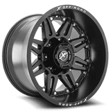XF OFFROAD Matte Black XF-204 17x9 5x127/5x139.7 Wheels