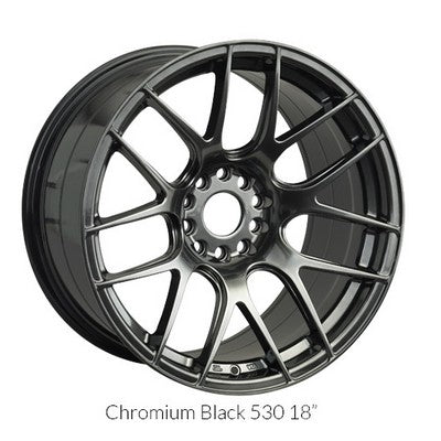 XXR Wheels 530 Chromium Black 18x7.5 5x100 5x114.3 et38 cb73.1