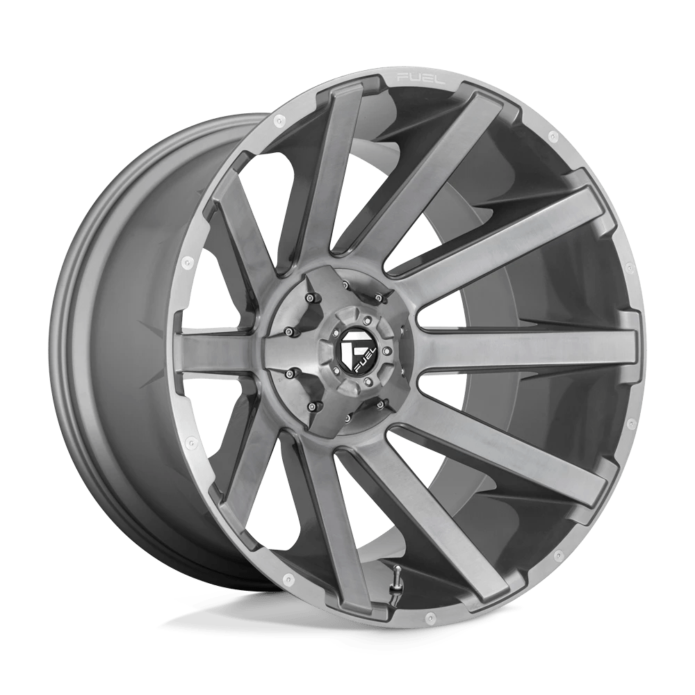 FUEL D714 CONTRA PLATINUM 26x12 5x127/5x139.7 -44 BRUSHED GUN METAL TINTED CLEAR