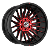 XF OFFROAD Black Machined Red XF-234 22x12 8x165.1/8x170 Wheels