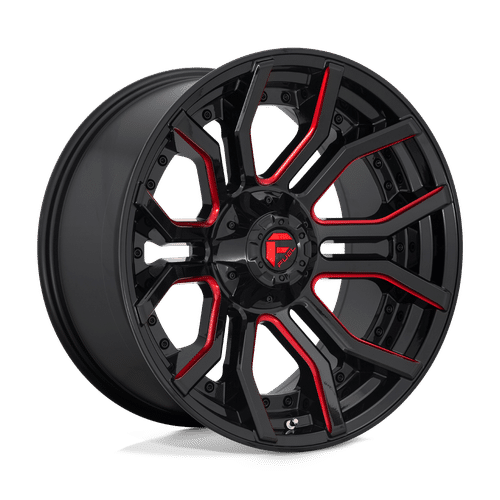 Fuel GLOSS BLACK RED TINTED CLEAR D712 20x10 6x135/6x139.7 Wheels