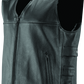 River Road Plains Leather Vest Black - Small