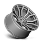 FUEL D713 RAGE PLATINUM 24x12 8x180 -44 BRUSHED GUN METAL TINTED CLEAR