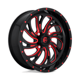 Fuel GLOSS BLACK RED TINTED CLEAR D642 20x7 4x137 Wheels
