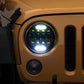 Raxiom 97-18 Jeep Wrangler TJ/JK Axial Series 13-LED Headlights- Black Housing (Clear Lens)