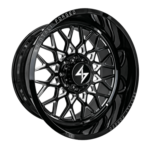 Sentali Forged Gloss Black Milled SF-5 24x14 8x180 Wheels
