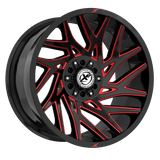 XF OFFROAD XF-229 20x10 6x135/6x139.7 -12 Gloss Black Milled Red