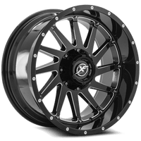 XF OFFROAD Gloss Black Milled XF-216 20x12 6x135/6x139.7 Wheels