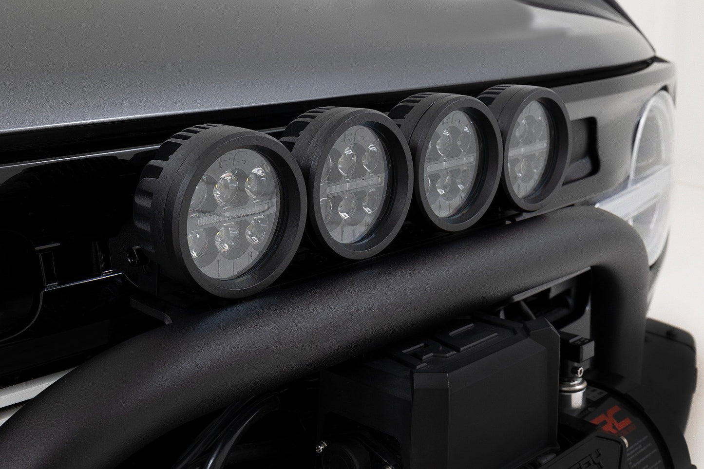 Safari Bar | 3.5" Round LED (Quad) | Black | Amber DRL | OE Modular Steel | Ford Bronco (21-25)