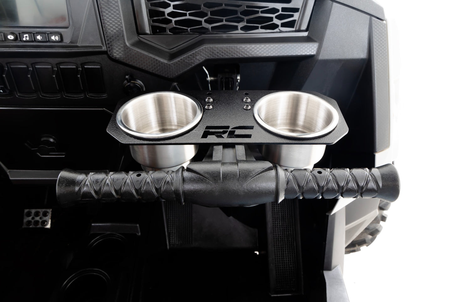 Passenger Grip Handle Dual Cup Holder | Polaris RZR S 570/RZR S4 1000