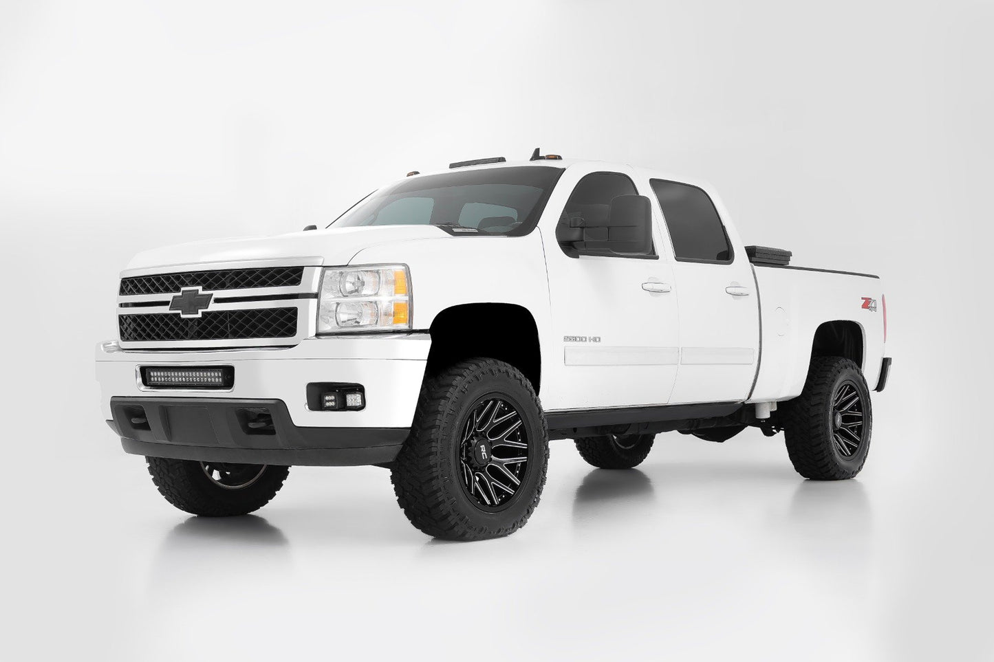 Rough Country 95 Series Wheel | One-Piece | Gloss Black Machined | 20x10 | 8x180 | -19mm