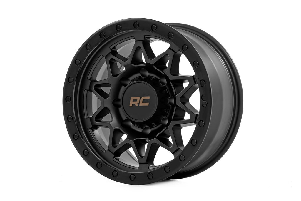 Rough Country 78 Series Wheel | Simulated Beadlock | Black | 18x9 | 8x6.5 | -12mm