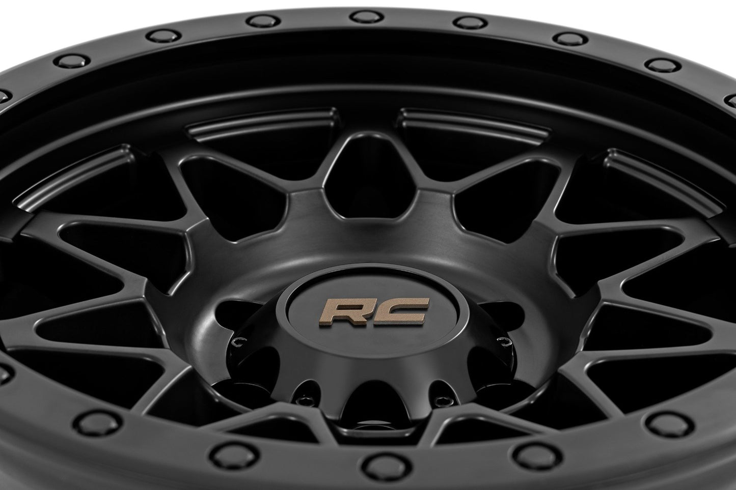Rough Country 78 Series Wheel | Simulated Beadlock | Black | 17x8.5 | 6x135 | +0mm