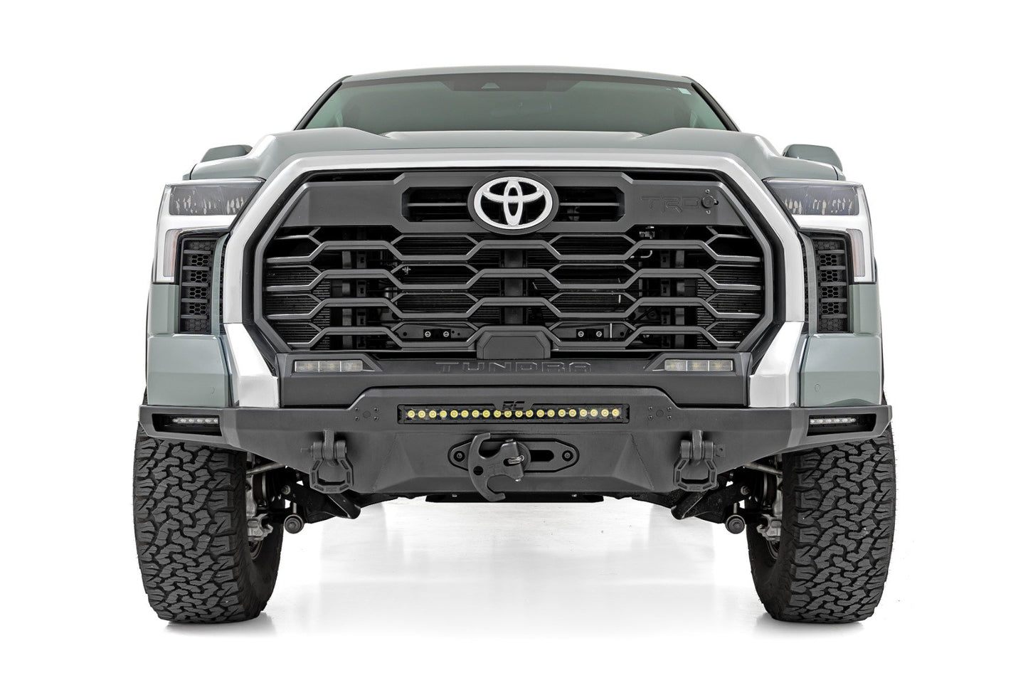Hybrid Front Bumper | 12000S | Blk LED w/ White DRL | Toyota Tundra (22-26)