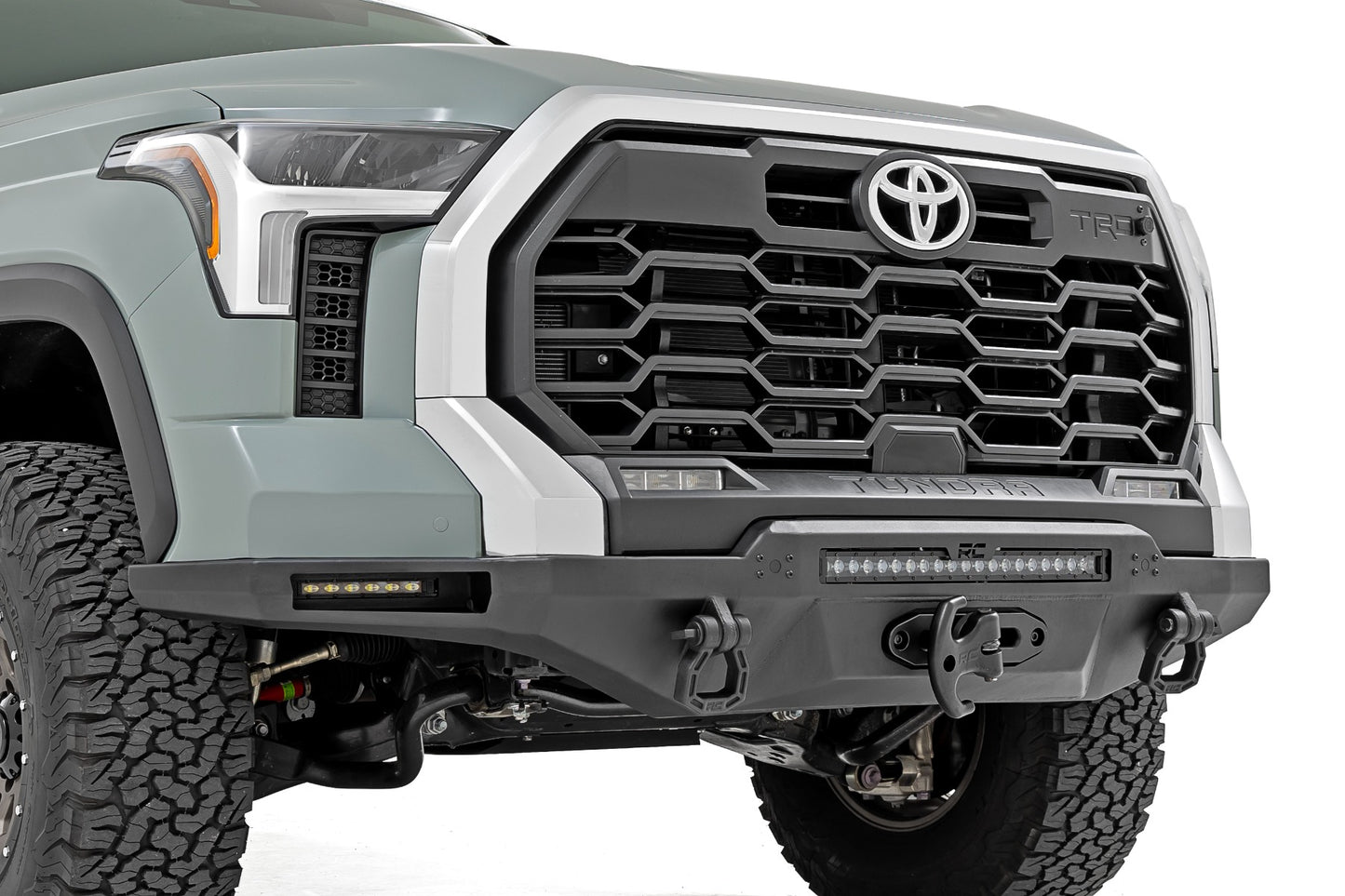 Hybrid Front Bumper | 12000S | Blk LED w/ White DRL | Toyota Tundra (22-26)