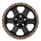 Rough Country 79 Series Wheel | One-Piece | Semi Gloss Black w/Bronze Ring | 18x9 | 6x5.5 |+18mm