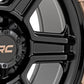 Rough Country 79 Series Wheel | One-Piece | Semi Gloss Black w/Bronze Ring | 18x9 | 5x5 | 0mm